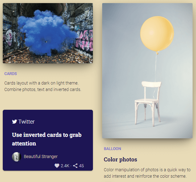 Colormind: Farben einer Internetseite