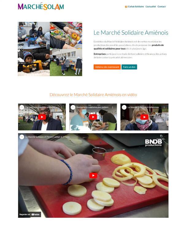 Website eines solidarischen Marktes