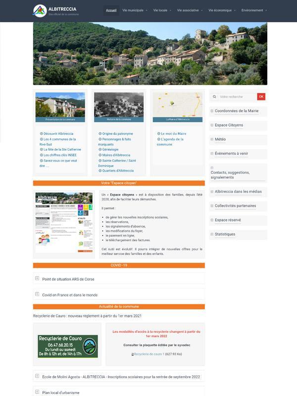 Website einer Gemeinde am Meer
