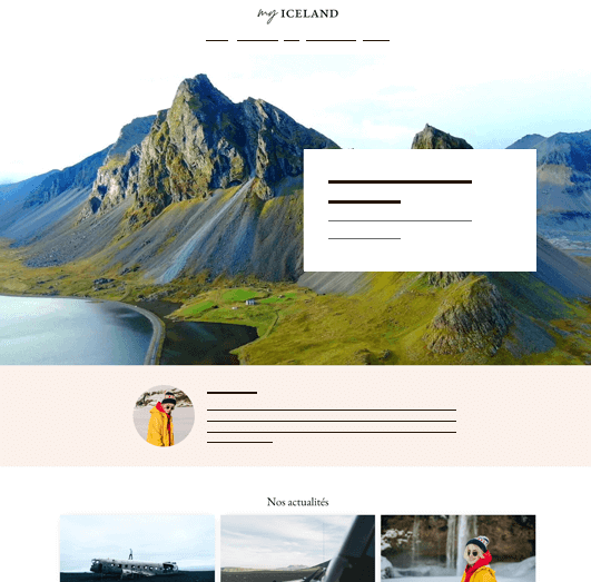 Beispiel für eine Reise-Website