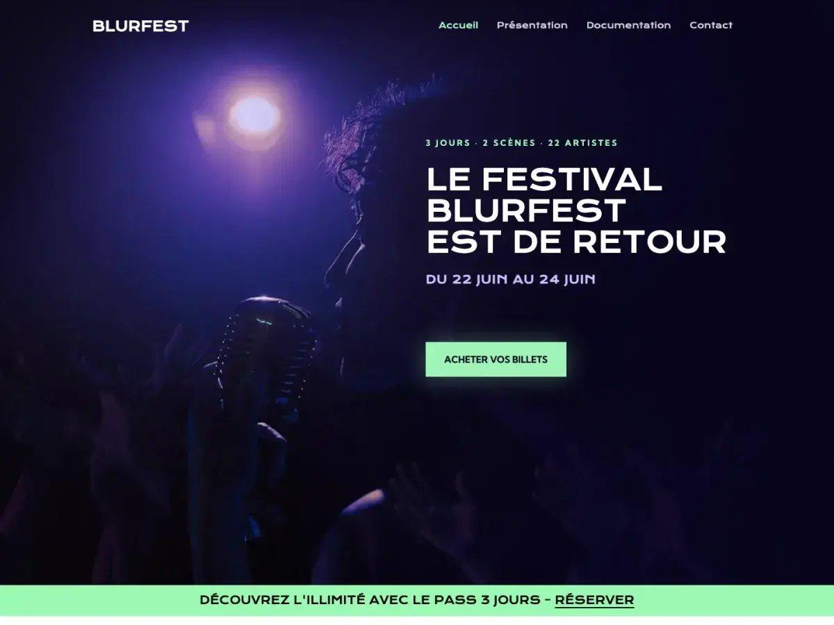 e meine seite-Design für ein Festival