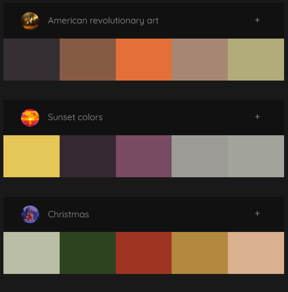 Colormind: Farbpaletten