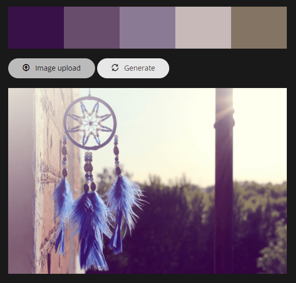 Colormind: Farbpalette aus einem Bild